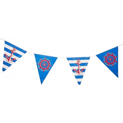 Anchors Aweigh Pennant Banner - Plastic
