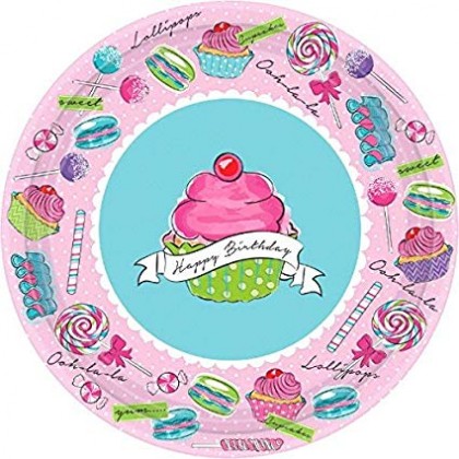 Birthday Sweets Round Plates, 10 1/2"