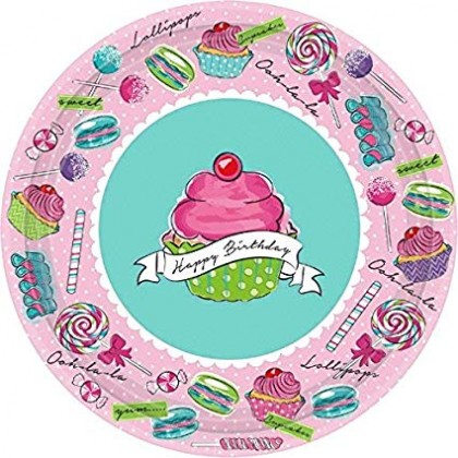 Birthday Sweets Round Plates, 7"
