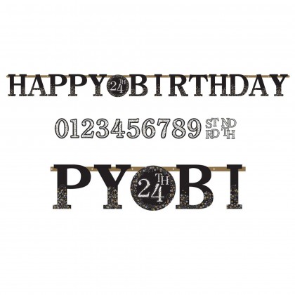 Sparkling Celebration Add-Any-Age Jumbo Letter Banner Kit