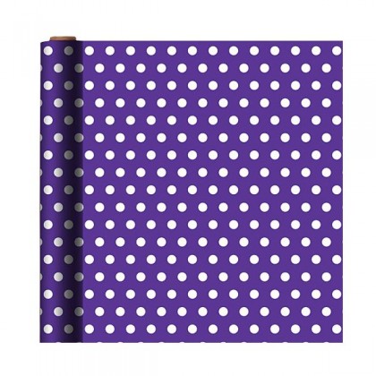 16' x 30" Polka Dot - Purple Gift Wrap