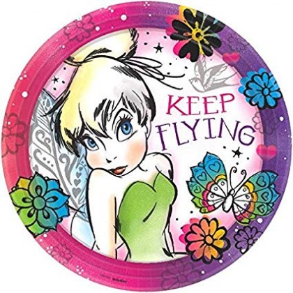 ©Disney Tinker Bell Keep Flying Round Plates, 9"