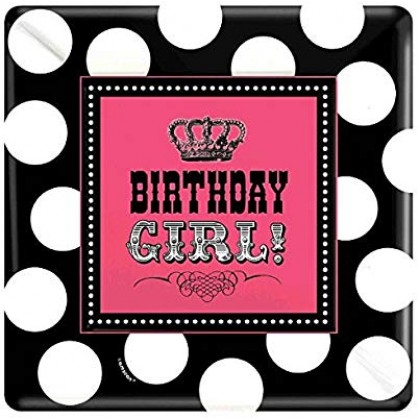 Rocker Princess Square Plates, 10"