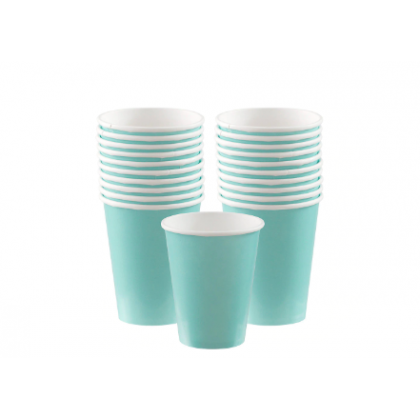 Robin's Egg-Blue Cups, 9 oz. - Paper