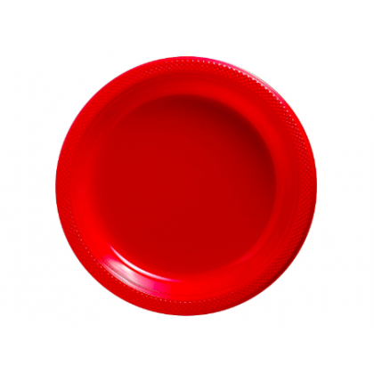Apple Red Festive Occasion® Plastic Tableware Plate, 9"