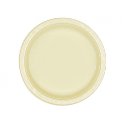 Vanilla Creme Festive Occasion® Plastic Tableware Plate, 9"