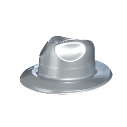 4 1/2"H x 10 11/16"W x 12 13/16"D Vac Form Fedoras Silver