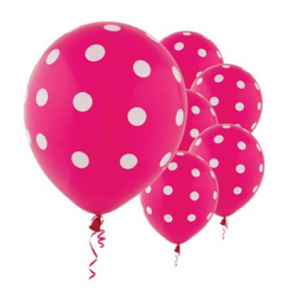 Q 11" Baby Pink Polka Dots