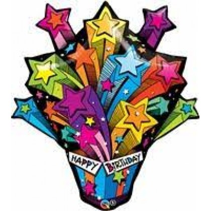 Q 35" Shooting Stars Birthday