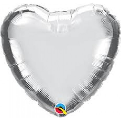 Q 36" Silver Heart MircroFoil
