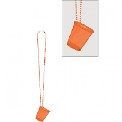 32" Shot Glass Necklaces - Orange