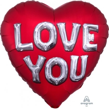 P32 28" Satin Love You Balloon Letters Jumbo HX®
