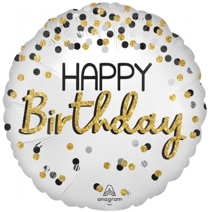 P32 28C HX STN BLACK SILVER GLD BIRTHDAY