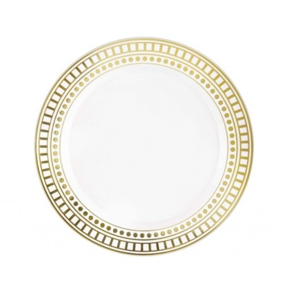 7.5" BORDER PLATE DOTS/SQ - GOLD