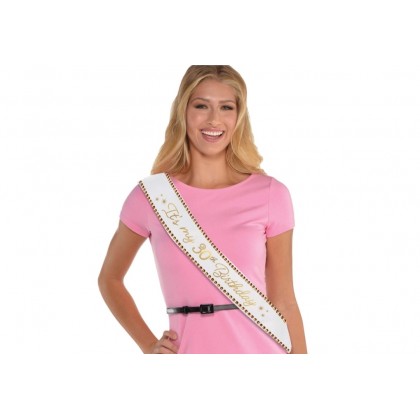 GOLDEN AGE BDAY 30TH-FABRIC SASH