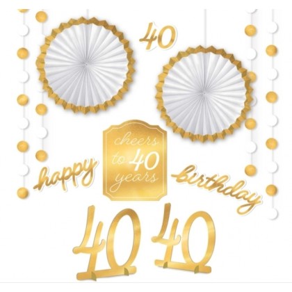 GOLDEN AGE BDAY 40TH-RM DECO KIT