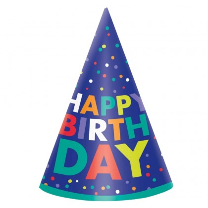 BOLD HAPPY BIRTHDAY - CONE HAT
