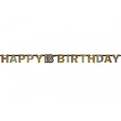 Letter Banner 18 Sparkling Celebration Gold Foil 2