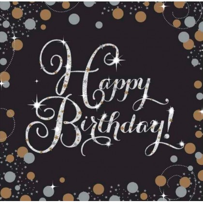 16 Napkins Sparkling Celebrations gold 33 x 33 cm