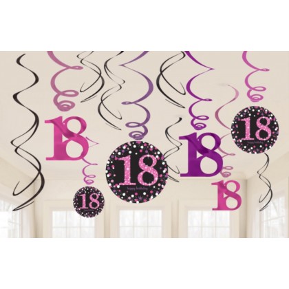 12 Swirl Decorations 18 Sparkling Celebration - Pi
