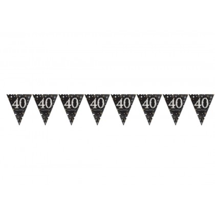 Pennant Banner 40 Sparkling Celebrations Gold Foil