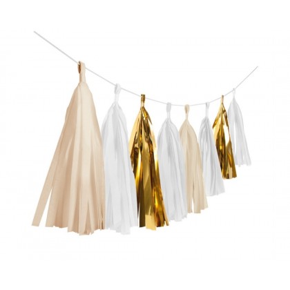 Garland Tassel Gold Brush Paper / Foil 304 cm