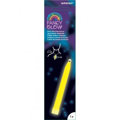 Glow Stick Necklace Yellow Plastic 81 / 15 cm