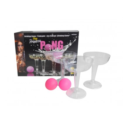 Drinking Game Prosecco Pong with 12 Cups and 3 Bal
