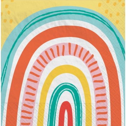 16 Napkins Retro Rainbow 33 x 33 cm