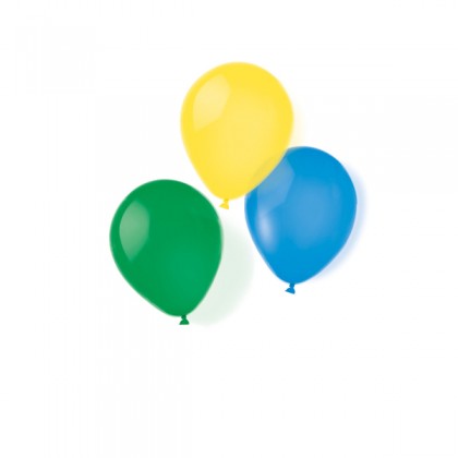 8 Latex Balloons Metallic assorted