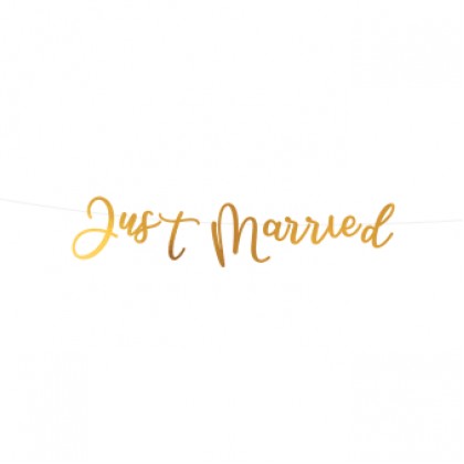Letter Banner "Just Married" Wedding Paper 91.5 cm