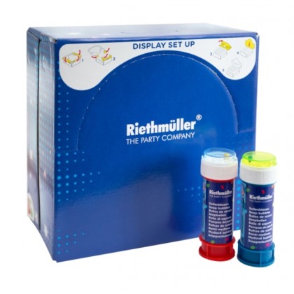 36 Soap Bubble Tubes (Plastic 11.6 cm) in Display