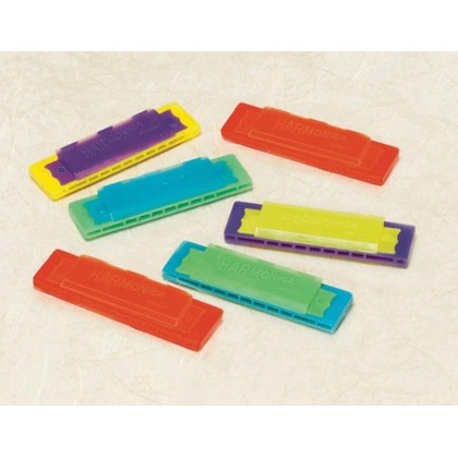 12 Harmonicas Plastic 8.4 x 2.1 cm