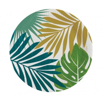8 Plates Key West Round Paper 23 cm