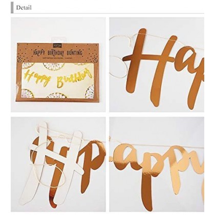 Bunting Pick & Mix Happy Birthday Gold Foil
