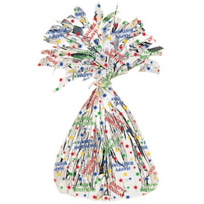 Balloon Weight Foil Happy Birthday 170 g/6 oz