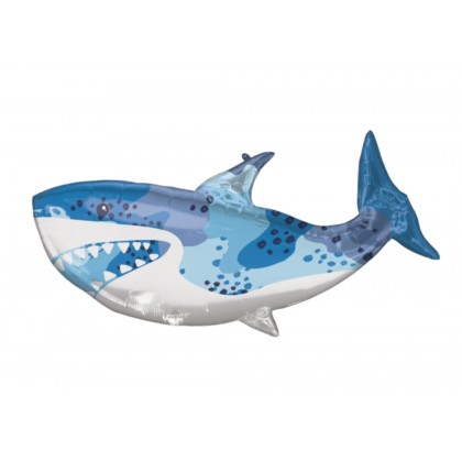 P35 SuperShape Shark Foil Balloon P35 Packaged 96