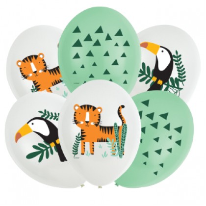 6 Latex Balloons Get Wild