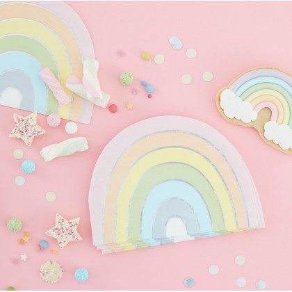 Paper Napkins - Rainbow - Foiled