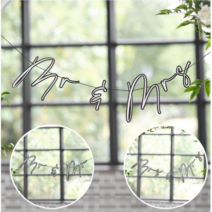 Bunting - Mr & Mrs - Black