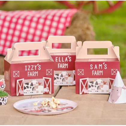 Party Bag - Barn Shaped with Customisable Stickers