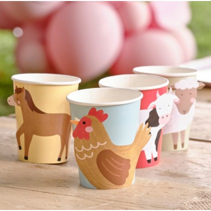 Cup - Farm Animals with Die Cut