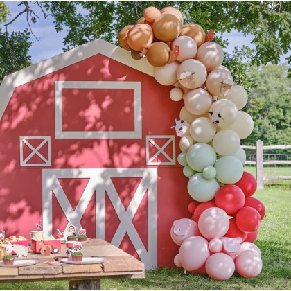 Balloon Arch - Farmyard Arch with Card Faces