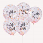 Balloons - Confetti Balloons - Baby Girl - Pink