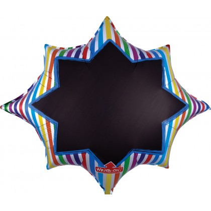 P50 Write-On™ P50 Multi-Stripe Burst Black Board SuperShape™ XL®