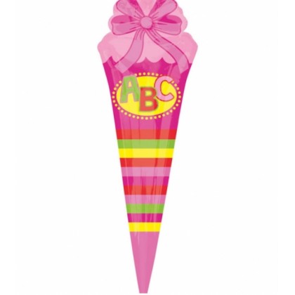 P35 SuperShape School Cornet - pink Foil Balloon P