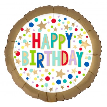 S40 Standard Satin Marquee Dots Foil Balloon S40 P