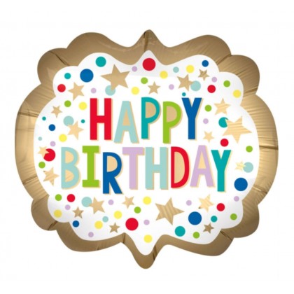 P35 SuperShape Satin Marquee Dots Foil Balloon P35