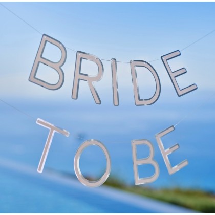 Bunting - Bride to Be Rings - Silver Foiled