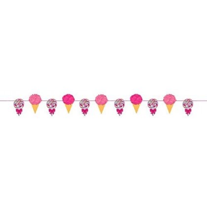 Sweet Party Fluffy Garland - Printed Paper & Tissue